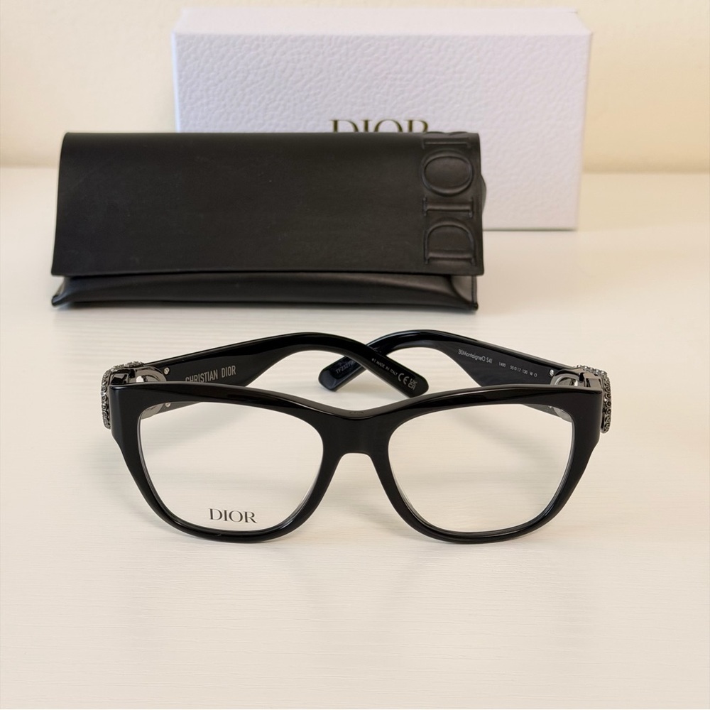 New! Dior Women's Black Eyeglasses, 30MontaigneO S4I 1400, Authentic